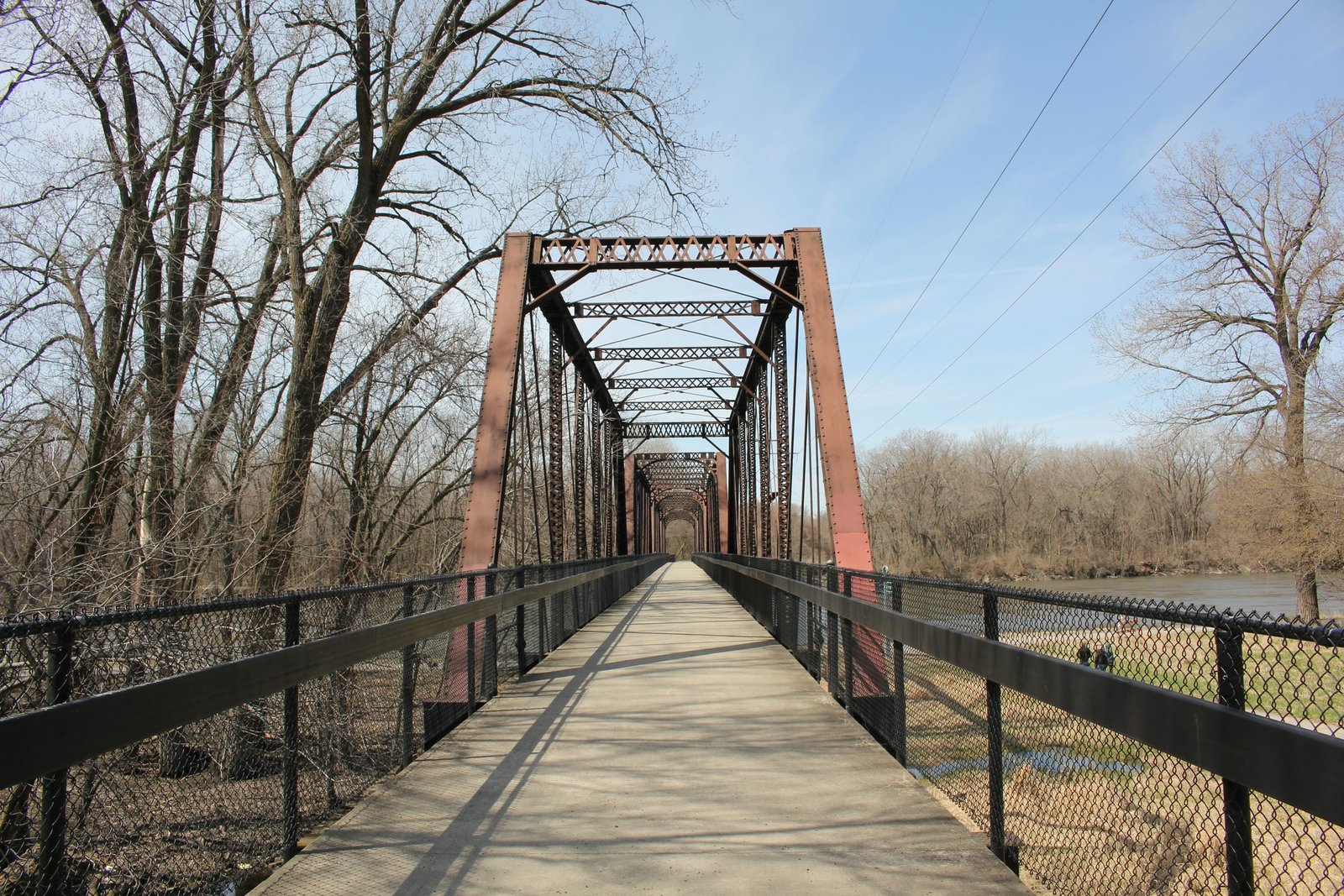 Looking west